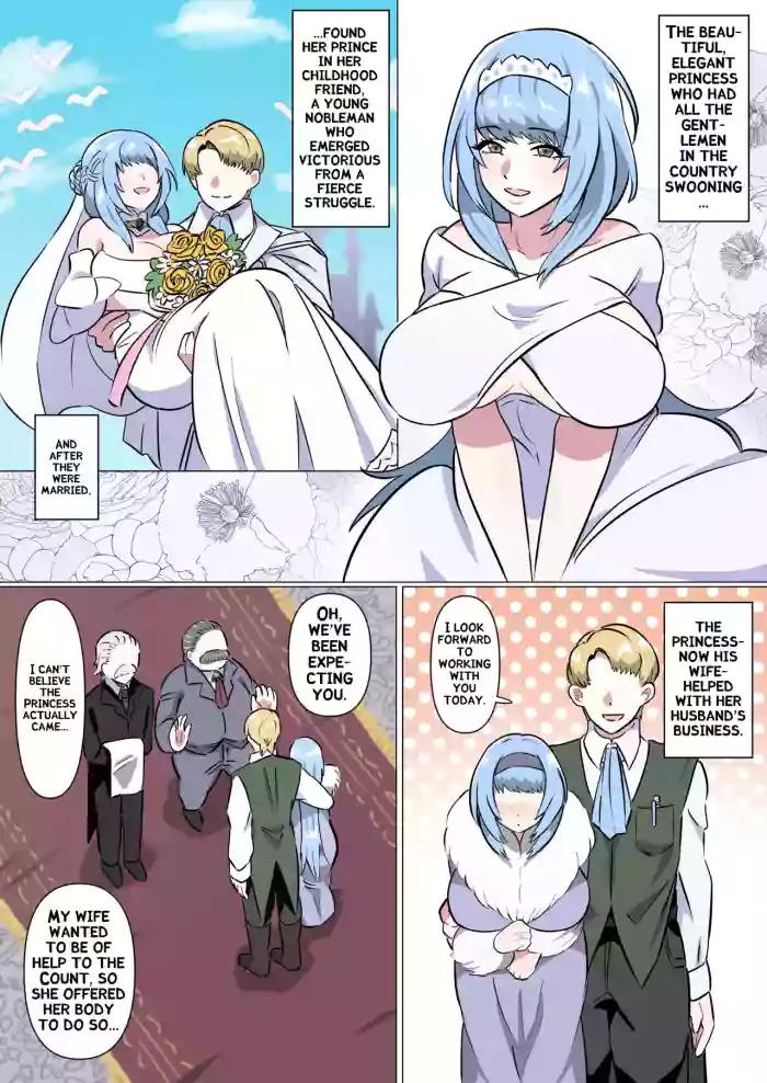 [Manzoku Suru Doumei (Takibuta Kyousuke)] The Married Princess's Large-Clit Door-to-Door Sales [English] (Edited AI Translation) cover