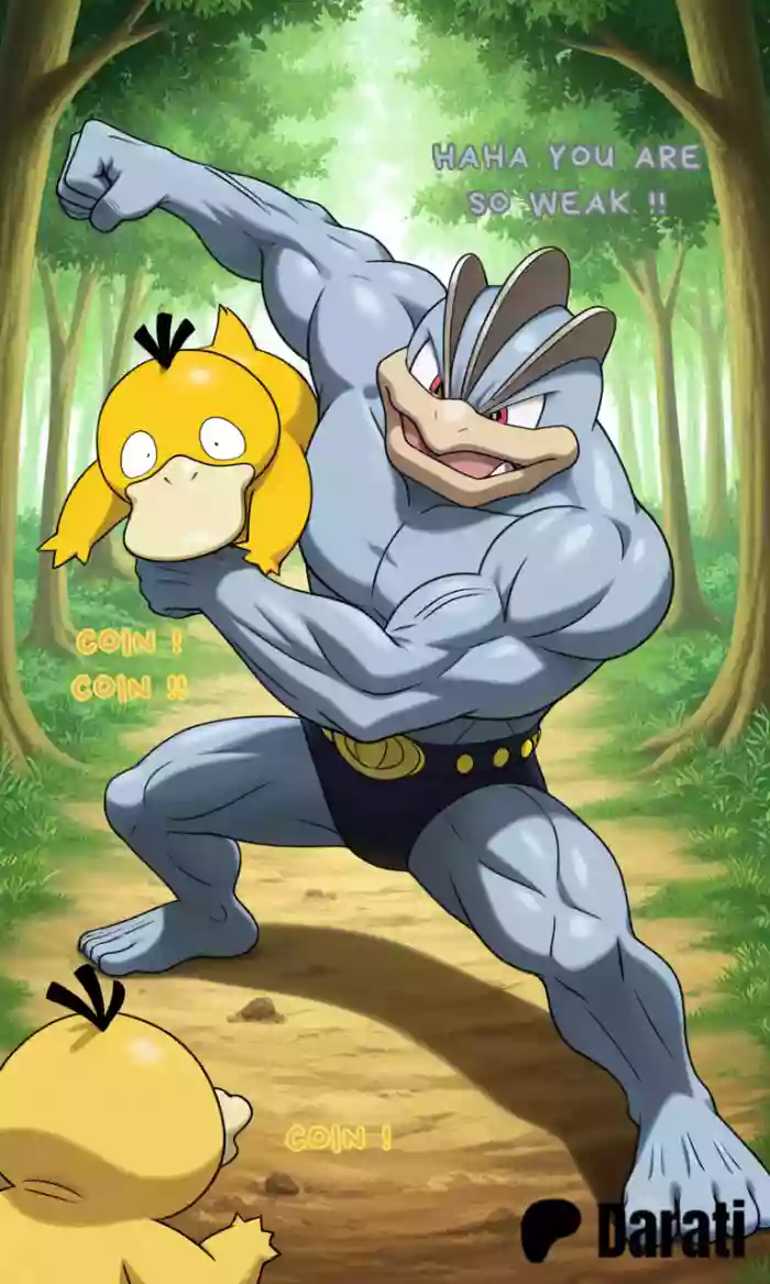 Misty Machamp Duel pokemon by Darati [AI Generated]