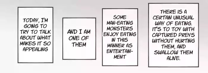 [imaat] A giant fox girl swallows humans whole while reviewing food in a vore manga [English/Japanese] cover