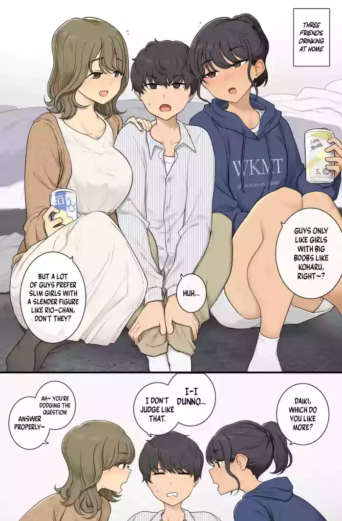 [Wakamatsu] Kyasha to Homan no Ma Ni Tatasa Reru 3P | Threesome Caught Between Slim And Voluptuous [English] cover