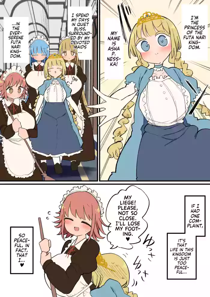 [Momomo] Futanari Oujo-sama no Seiyoku Hassan Maid Harem Sex [English] [Team Rabu2] cover