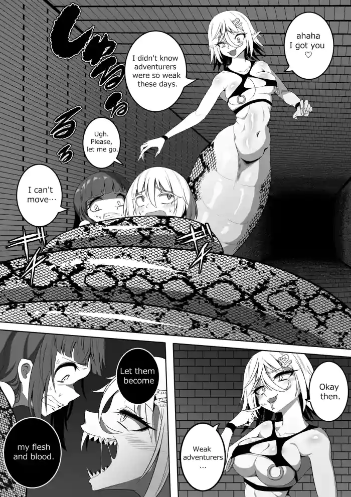 カイガ【kaiga】 - Lamia swallowed more than her limit and her stomach is about to burst (8p) ENG ver cover