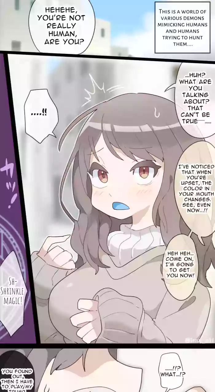 [imaat] A vore manga where you are shrunk by a girl with blue mucous membranes and then swallowed whole [English/Japanese] cover