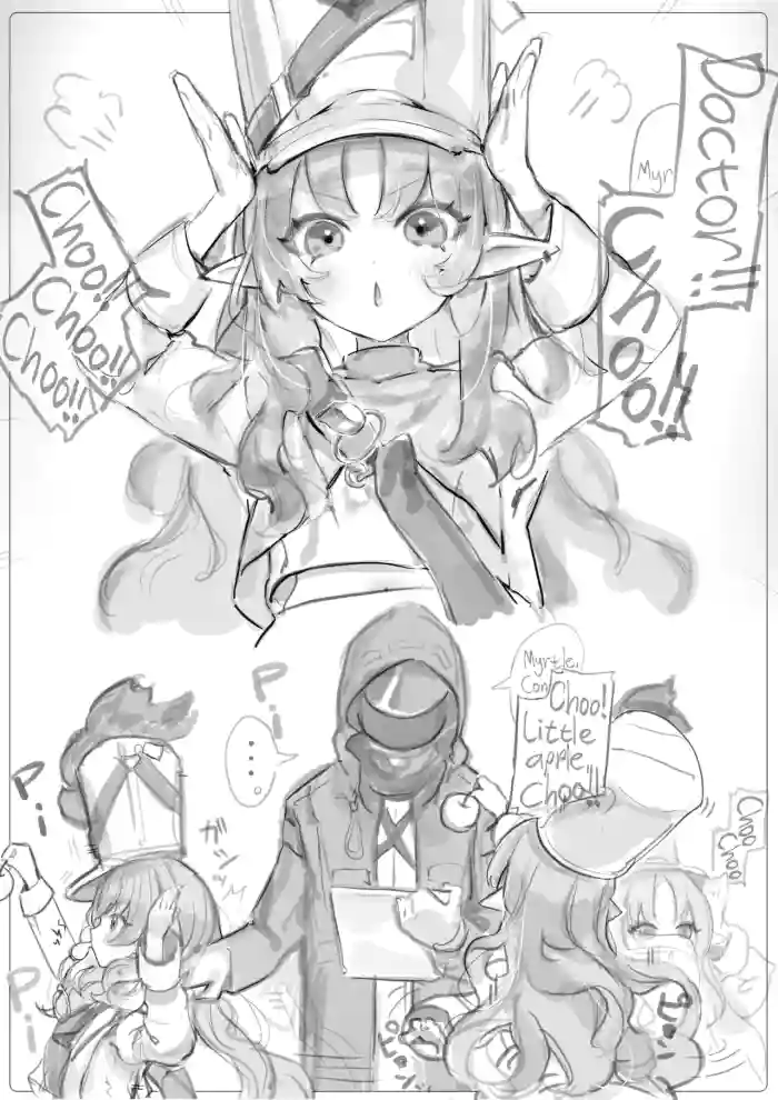 [Neko no Youchuu] Myrtle to Shikyuu Ecchi 12p (Arknights) [English] [DKKMD Translations] cover