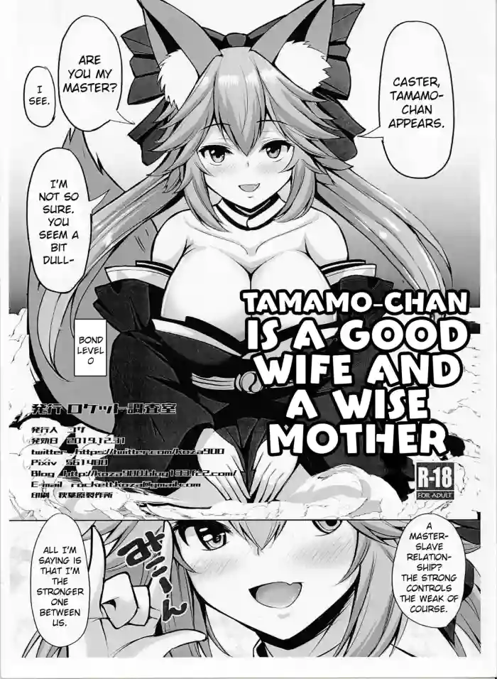 (C97) [Rocket Chousashitsu (Koza)] Tamamo-chan wa ryōsaikenbodesu mono | Tamamo-chan is a Good Wife and a Wise Mother (Fate/Grand Order) [English] cover