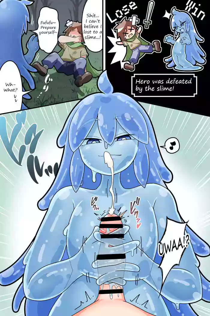 [Dakkoku Jiro] Paizuri Sakusei Slime ni Makeru Manga | A manga about losing to a sperm extracting slime's paizuri [English] cover