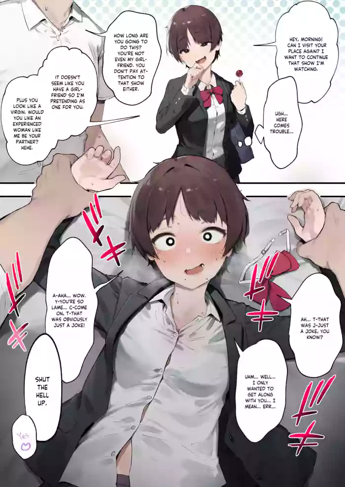 [Nigiri Usagi] Urusai Kouhai o Oshitao Shitara Otonashiku Natta Hanashi | My Annoying Kouhai Became Docile When I Pinned Her Down [English] [flowerswamp] cover