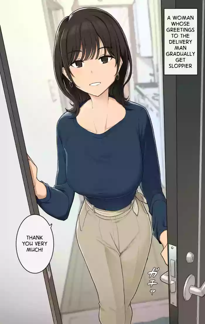[Wakamatsu] Takuhaibin no Uketorikata ga Dandan Darashinaku Natte Iku OL-chan (+ Ura-hen) | A Woman Whose Greetings to the Delivery Man Gradually Get Sloppier (+ Other Side) [English] cover