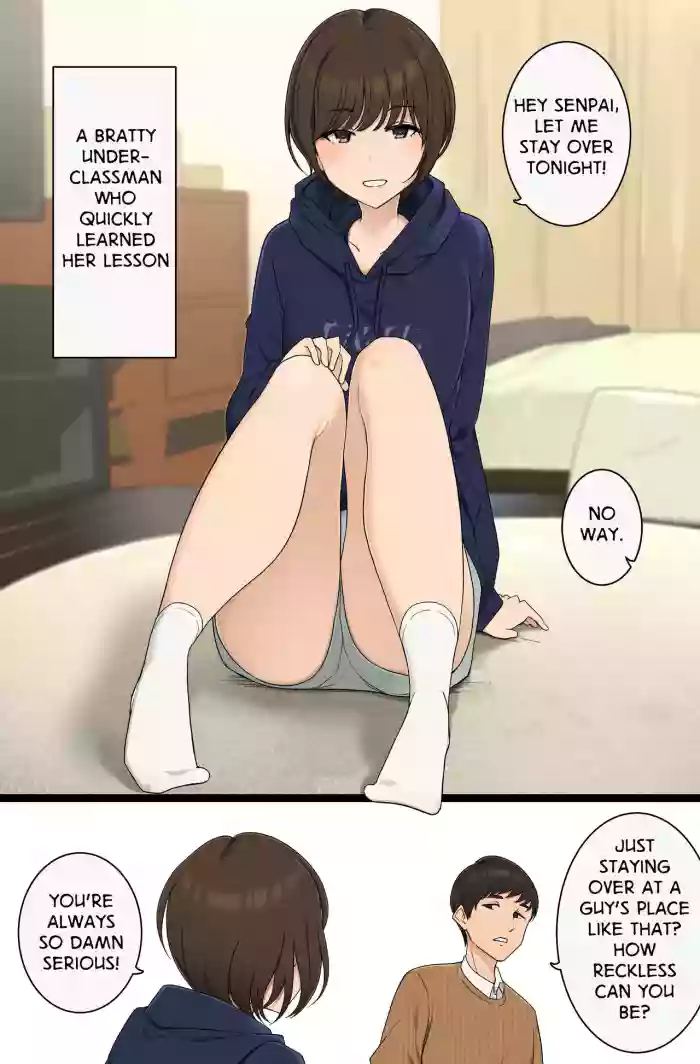 [Wakamatsu] Namaiki Bakkari Iu kedo Sugu Wakaraserarechau Kouhai-chan no Ohanashi | A Bratty Underclassman Who Quickly Learned Her Lesson [English] cover
