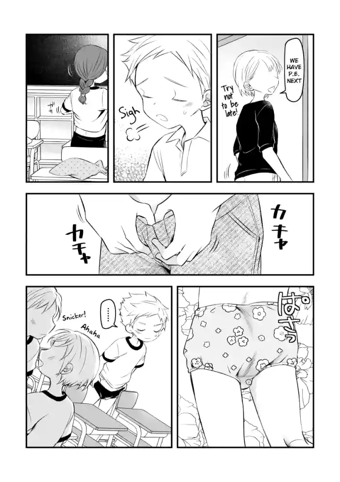 [Hirota Shimaguni] Joshi kara Danshi Toilet ni Ikasete Moraezu Omorashi Shichau | Girls Wouldn't Let Me Use the Boys Toilet So I Wet My Pants [English] {Chin²}