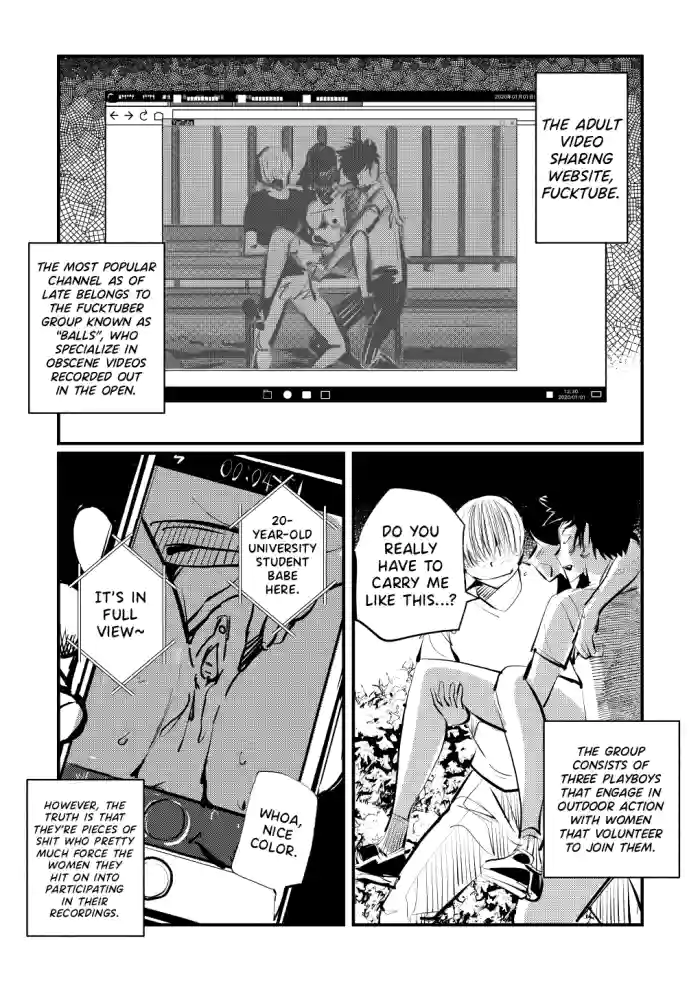 [Pecan (Makunouchi)] Inran Joshi ga Modaenagara Kintama Ijimetemita | The Lewd Girl Tortured Their Balls While Suffering From Their Advances [English] [Hennojin] [Decensored] cover