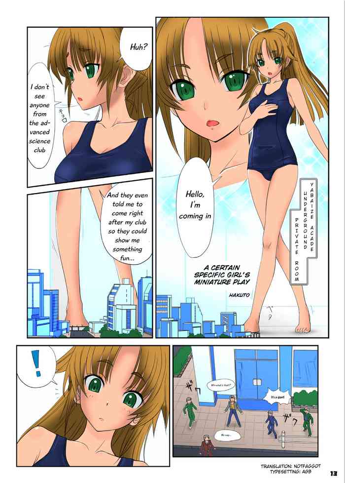 [Ashurame Gajoh (Hakuto)] Toaru Shoujo no Miniature Play | A Certain Specific Girl's Miniature Play (Big Girl Crushed Us) [English] [Digital] [Colored] cover