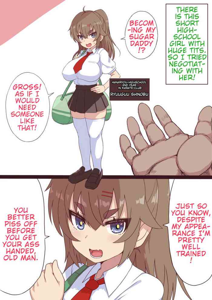 [Curry no Sekai] Debuff Nouryoku Oji-san ga Kyonyuu Karate JK o Jakutaika Sase Kyousei Papakatsu Shite Morau | Old Man With a Debuff Ability Weakens a Big Breasted Karate Highschool Girl And Becomes Her Sugar Daddy [English] cover