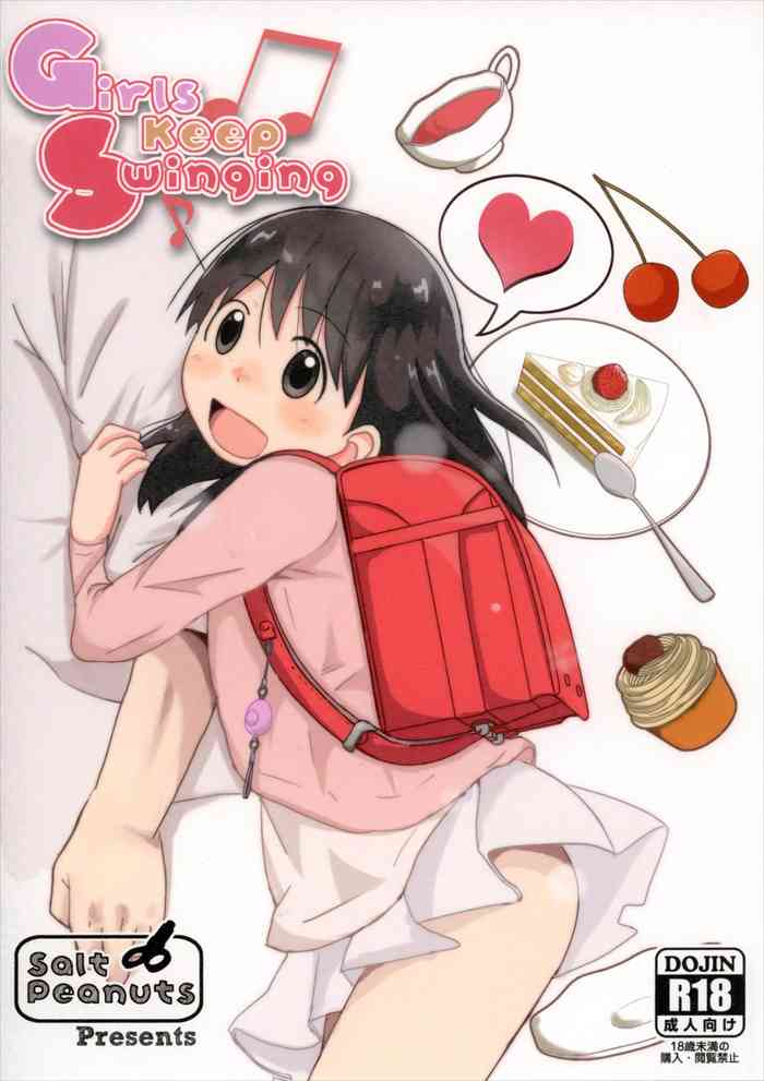 (SUPER26) [Salt Peanuts (Niea)] Girls keep Swinging (Yotsubato!) [English] [Colorized] cover